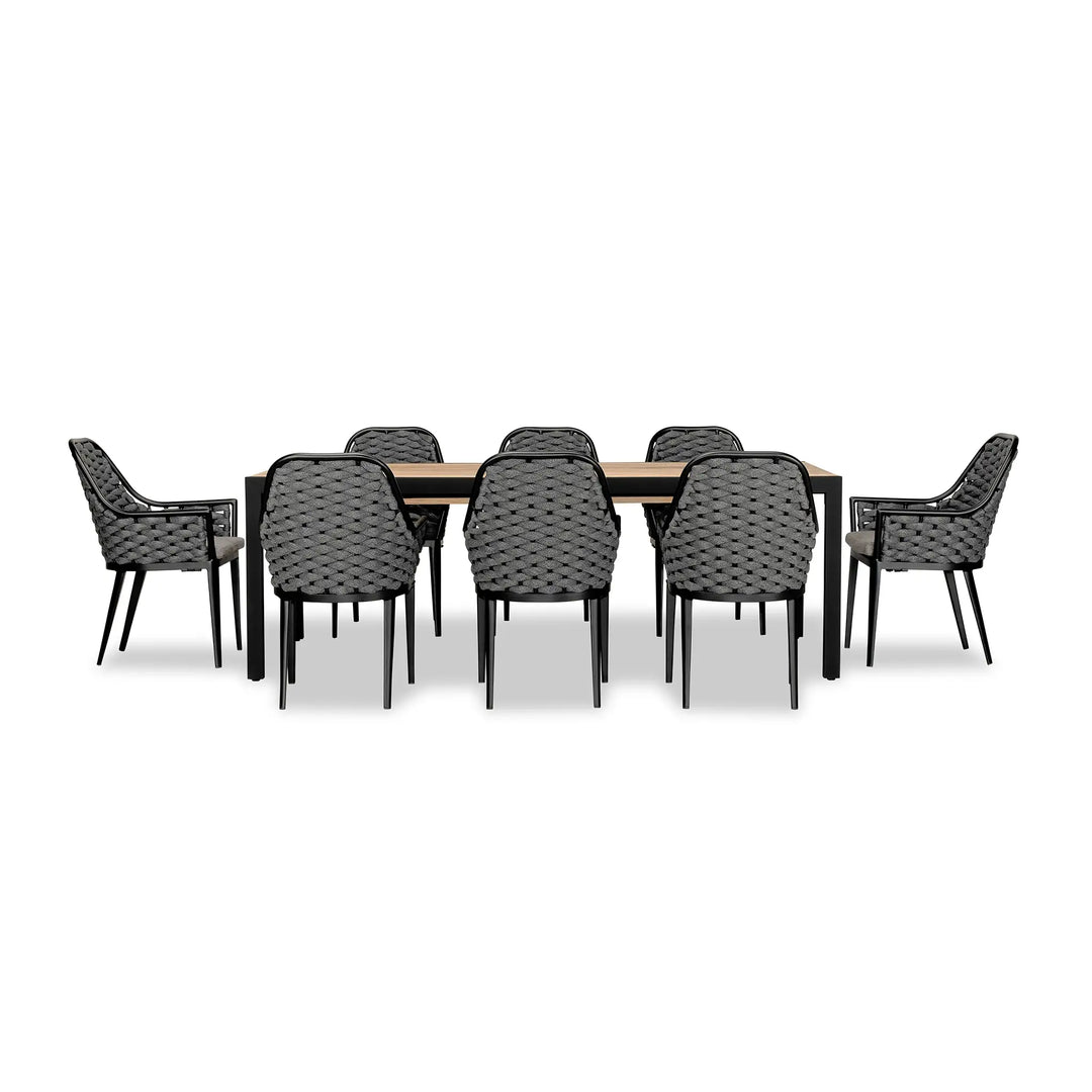 Parlor Communal 8 Seat Extendable Reclaimed Teak Dining Set by Harmonia Living