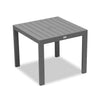 Harmonia Living Parlor Classic 4 Seat Aluminum Square Dining Table - Slate 5