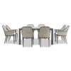 Parlor Classic 8 Seat Square Dining Set - Slate by Harmonia Living