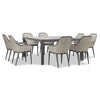 Parlor Classic 8 Seat Square Dining Set - Slate by Harmonia Living