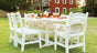 Pawleys Island White Teak Backyard Dining Set