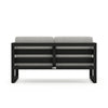 Harmonia Living Avion Aluminum Loveseat - Black - Cast Silver