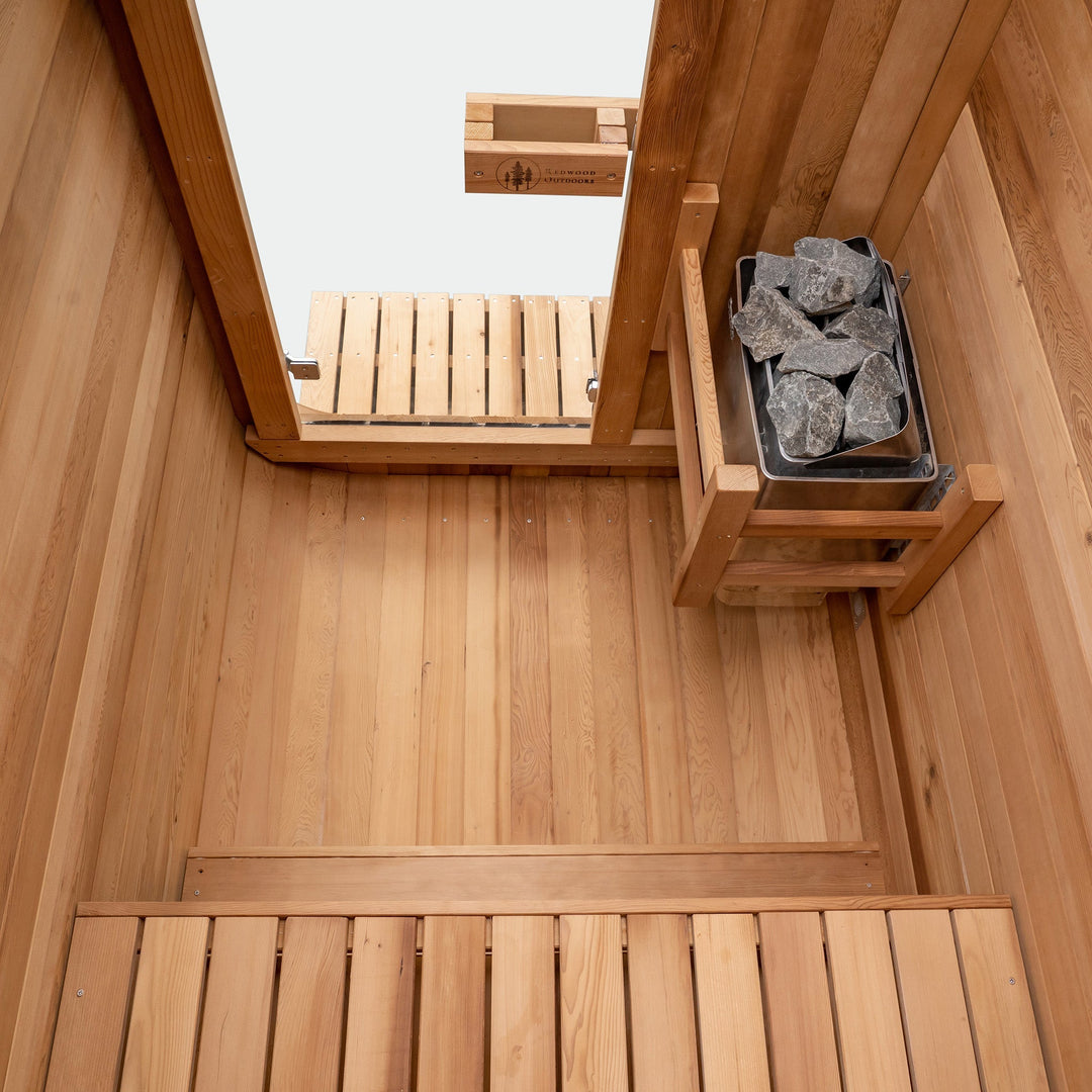 Duo Outdoor Sauna - 2 Person w/ Harvia Spirit Wi-Fi 8kW Heater