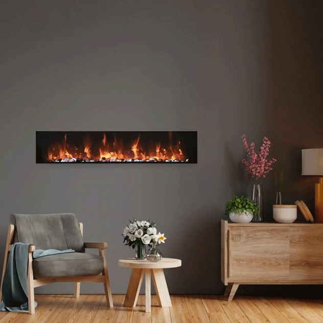 Remii Extra Slim Indoor/Outdoor Built In Electric Fireplace