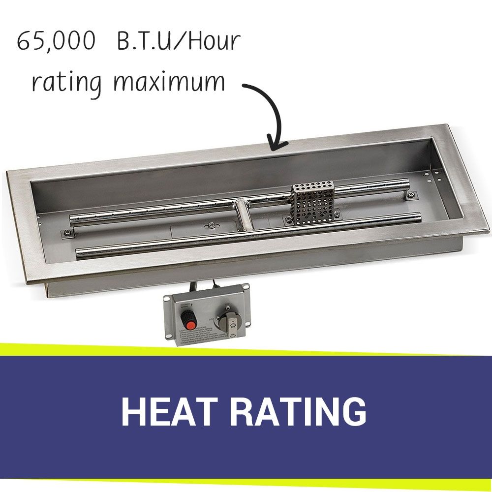 24" x 8" Rectangle CSA Certified Stainless Steel Drop-In Pan Kit by American Fire Products