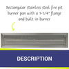 36" x 6" Linear Stainless Steel Drop-In Pan by American Fire Products