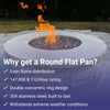 24" Round Stainless Steel Flat Pan by American Fire Products