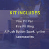 18" Square Stainless Steel Drop-In Pan with Spark Ignition Kit - Natural Gas by American Fire Products