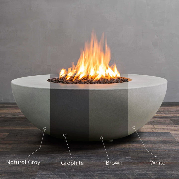 45" Round Gravity Concrete (GFRC) Fire Pit - Colors
