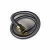 Coiled 24-inch Starfire Designs Béton Fire Pit Replacement Flex Line featuring stainless steel corrugated tubing and brass fittings for secure gas connection.