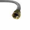 Close-up of the brass flared female fitting on the Starfire Designs Béton Fire Pit Replacement Flex Line, designed for a tight, leak-free gas seal.