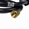 Close-up of the 3/8-inch brass connection on the Starfire Designs Béton Fire Pit Replacement Regulator Hose showing precision threading and high-quality gas seal design.