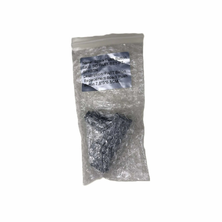 Factory-sealed Starfire Designs Béton Fire Pit Replacement Spark Button packaged in protective bubble wrap with product label and specifications clearly visible.