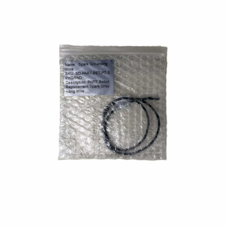 Factory-sealed Starfire Designs Béton Fire Pit Replacement Spark Ground Wire packaged in bubble wrap with labeled part information for secure and professional shipping.
