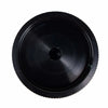 Close-up of the Starfire Designs Béton Fire Pit Replacement Valve Knob, showing the back view of the sleek black metal control knob with a precision center bore.