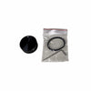 Unpackaged Starfire Designs Béton Fire Pit Replacement Valve Knob kit showing the black control knob, metal band cover, and included Allen tool for easy installation.