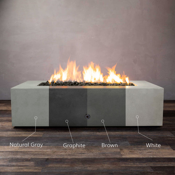60" x 32" Rectangle Gravity Concrete (GRFC) Fire Pit - Colors
