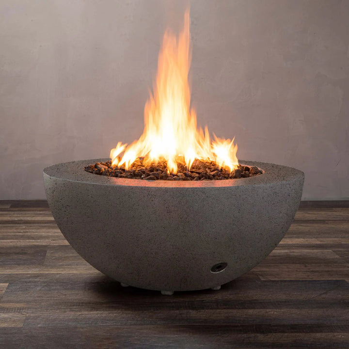 36" Round Rustic Gravity Concrete (GFRC) Fire Pit by Starfire Designs
