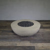 Gravity - Rustic 45" W Beige Round Concrete Match Lit Natural Gas Fire Pit - SD-FP-TRAV-4516-BEIG-ML by Starfire Designs