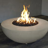 Gravity - Rustic 45" W Beige Round Concrete CSA Electronic Ignition On/Off Propane Gas Fire Pit - SD-FP-TRAV-4516-BEIG-ELECCSAOO-LP by Starfire Designs