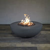 Gravity - Rustic 45" W Graphite Round Concrete CSA Electronic Ignition On/Off Propane Gas Fire Pit - SD-FP-TRAV-4516-GRPH-ELECCSAOO-LP by Starfire Designs