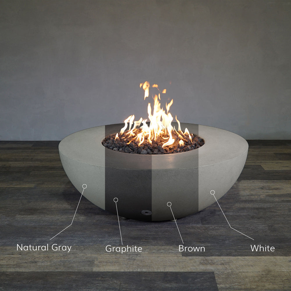 45" Round Rustic Gravity Concrete (GFRC) Fire Pit - Colors

