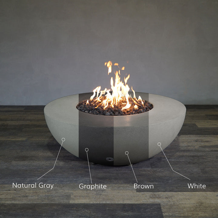45" Round Rustic Gravity Concrete (GFRC) Fire Pit - Colors

