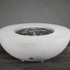 Gravity - Rustic 45" W White Round Concrete CSA Electronic Ignition High/Low Propane Gas Fire Pit - SD-FP-TRAV-4516-WHT-ELECCSAHL-LP by Starfire Designs