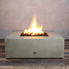 Gravity 45" W Beige Square Concrete CSA Electronic Ignition High/Low Natural Gas Fire Pit - SD-FP-TRAV-454516-BEIG-ELECCSAHL-NG by Starfire Designs