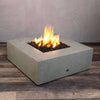 Gravity 45" W Beige Square Concrete CSA Electronic Ignition High/Low Natural Gas Fire Pit - SD-FP-TRAV-454516-BEIG-ELECCSAHL-NG by Starfire Designs