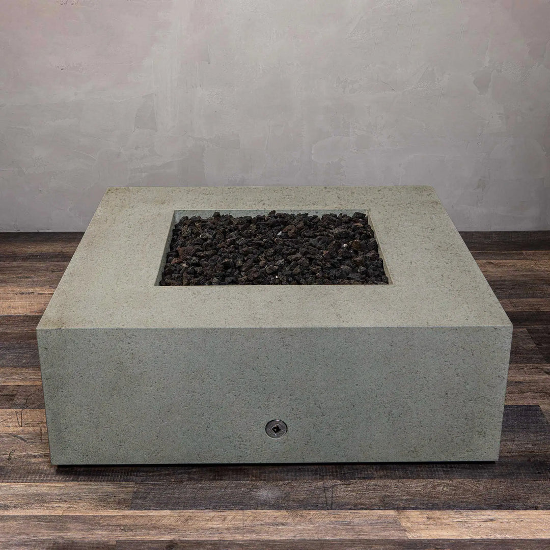 Gravity 45" W Beige Square Concrete CSA Electronic Ignition High/Low Natural Gas Fire Pit - SD-FP-TRAV-454516-BEIG-ELECCSAHL-NG by Starfire Designs