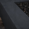45" Square Rustic Gravity Concrete (GFRC) Fire Pit - Natural Gas - 110V CSA On/Off Electronic Ignition System - Graphite by Starfire Designs