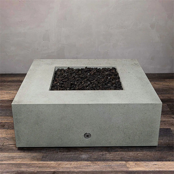 Gravity 45" W Natural Gray Square Concrete CSA Electronic Ignition On/Off Propane Gas Fire Pit - SD-FP-TRAV-454516-NATG-ELECCSAOO-LP by Starfire Designs