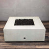 Gravity 45" W White Square Concrete Match Lit Natural Gas Fire Pit - SD-FP-TRAV-454516-WHT-ML by Starfire Designs