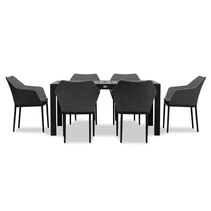 Tailor Classic 6 Seat Rectangular Dining Table - Black by Harmonia Living