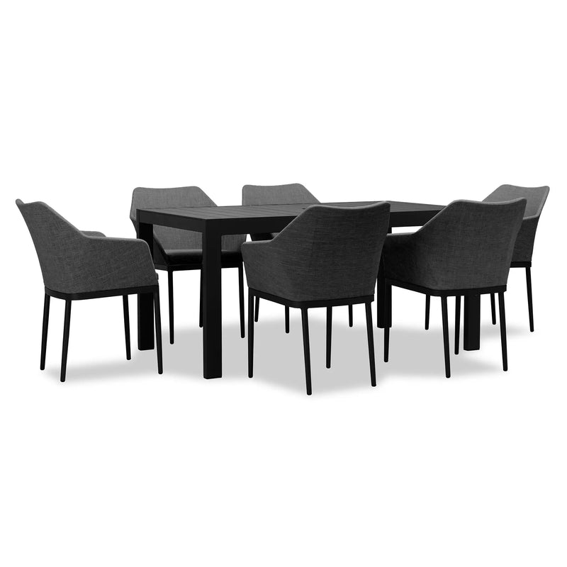 Tailor Classic 6 Seat Rectangular Dining Table - Black by Harmonia Living