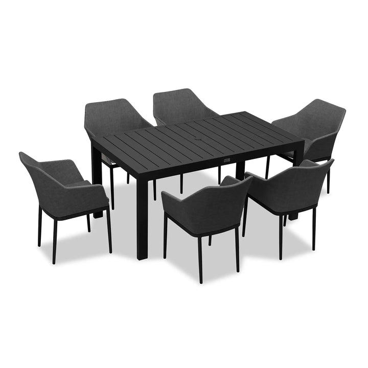 Tailor Classic 6 Seat Rectangular Dining Table - Black by Harmonia Living