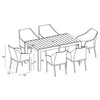 Tailor Classic 6 Seat Rectangular Dining Table - Black by Harmonia Living