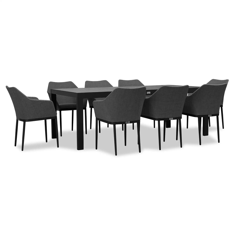 Tailor Classic 8 Seat Rectangular Dining Table - Black by Harmonia Living