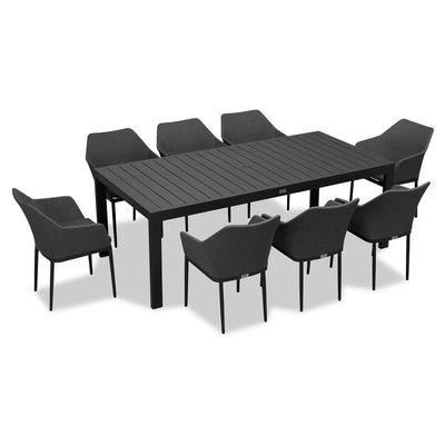 Tailor Classic 8 Seat Rectangular Dining Table - Black by Harmonia Living