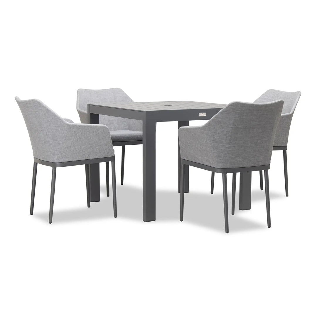 Tailor Classic 4 Seat Square Dining Table - Slate by Harmonia Living