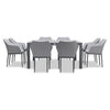 Tailor Classic 8 Seat Square Dining Table - Slate by Harmonia Living