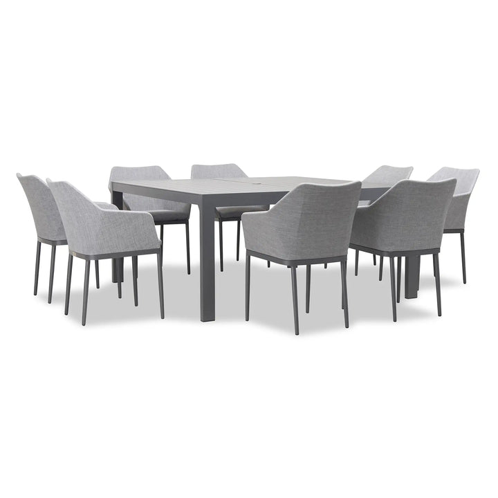 Tailor Classic 8 Seat Square Dining Table - Slate by Harmonia Living