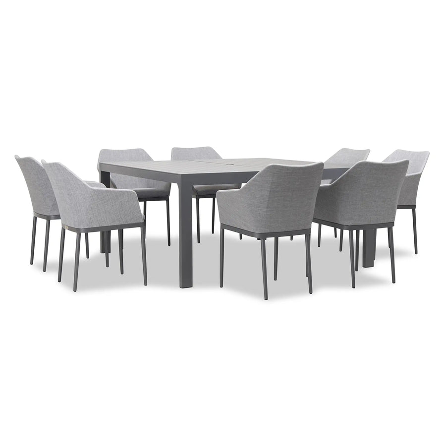 Tailor Classic 8 Seat Square Dining Table - Black by Harmonia Living