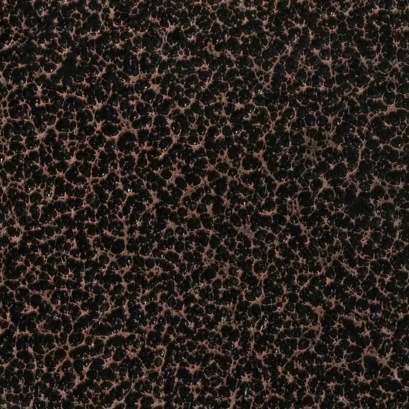 Detailed swatch of The Outdoor Plus Copper Vein powder-coated metal, featuring a rich, speckled black and bronze texture that adds depth and industrial charm to outdoor decor.