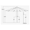Deluxe Auto Tilt Bronze Aluminum 11 ft. Khaki Single Wind Vent Canopy Octagon O'bravia2 Patio Umbrella - UM812-00/4822 by Treasure Garden