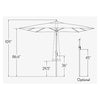 Deluxe Auto Tilt Bronze Aluminum 8 ft. x 10 ft. Khaki Single Wind Vent Canopy Rectangle O'bravia2 Patio Umbrella - UM8810RT-00/4822 by Treasure Garden