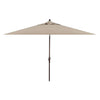 Deluxe Auto Tilt Bronze Aluminum 8 ft. x 10 ft. Khaki Single Wind Vent Canopy Rectangle O'bravia2 Patio Umbrella - UM8810RT-00/4822 by Treasure Garden
