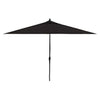 Deluxe Auto Tilt Black Aluminum 8 ft. x 10 ft. Black Single Wind Vent Canopy Rectangle O'bravia2 Patio Umbrella - UM8810RT-09/4808 by Treasure Garden