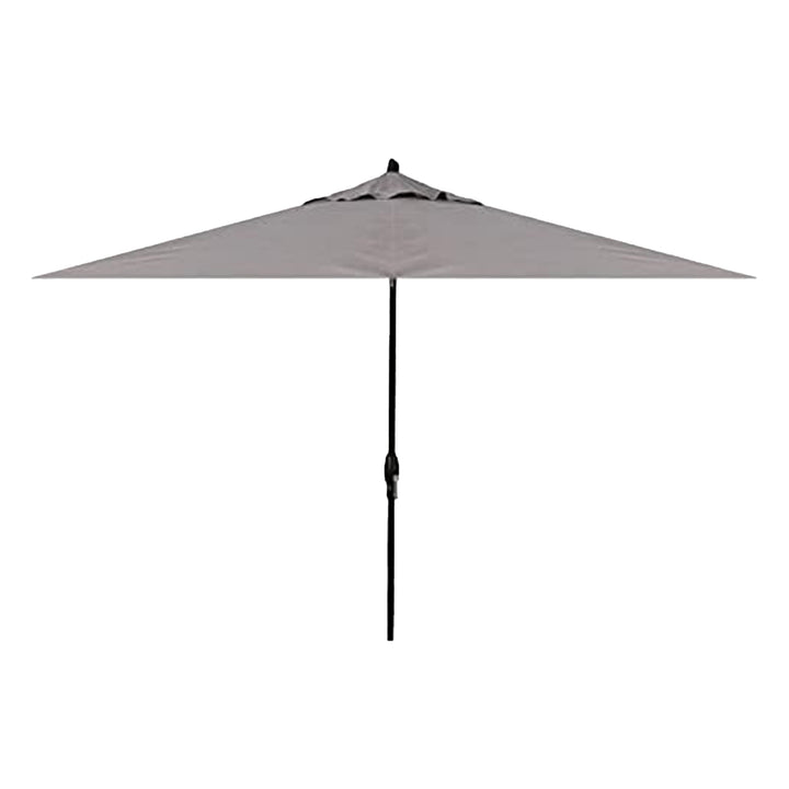 Deluxe Auto Tilt Black Aluminum 8 ft. x 10 ft. Boulder Single Wind Vent Canopy Rectangle O'bravia2 Patio Umbrella - UM8810RT-09/4820 by Treasure Garden